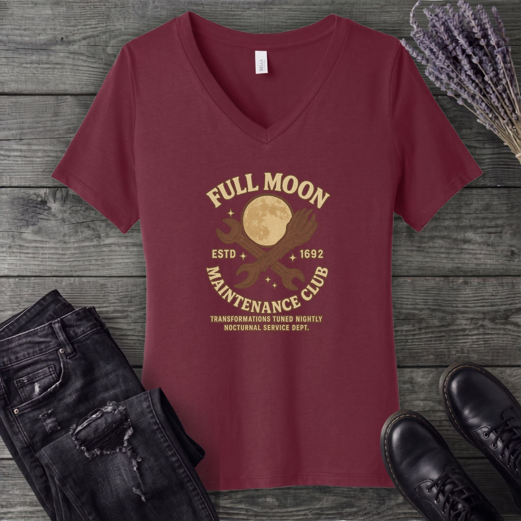 Full Moon Maintenance V-Neck T-Shirt