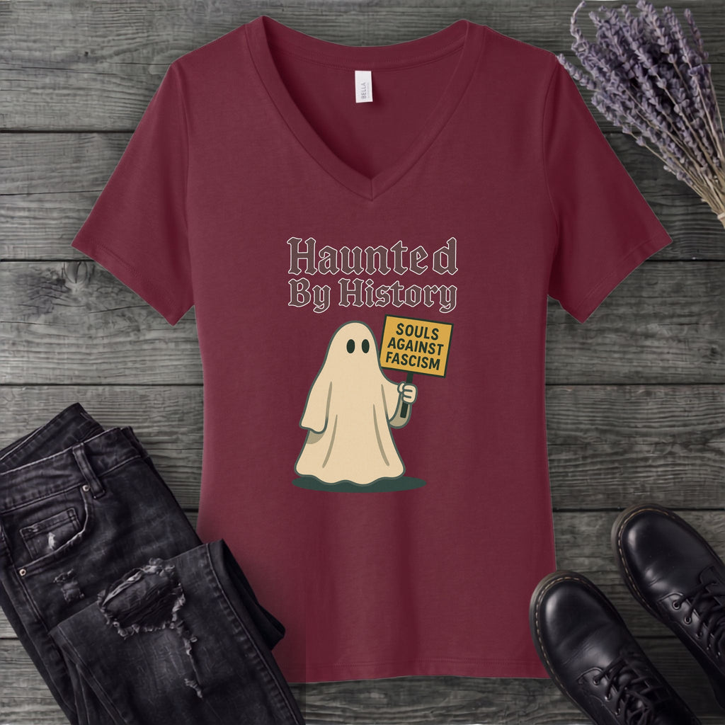 Haunted By History V-Neck T-Shirt
