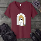 Raccoon Arch V-Neck T-Shirt