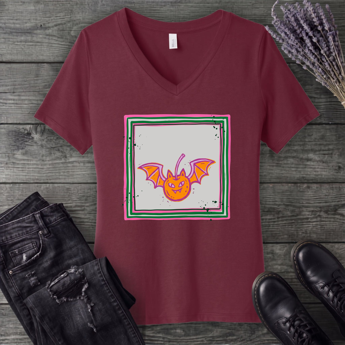 bat cherry max V-Neck T-Shirt