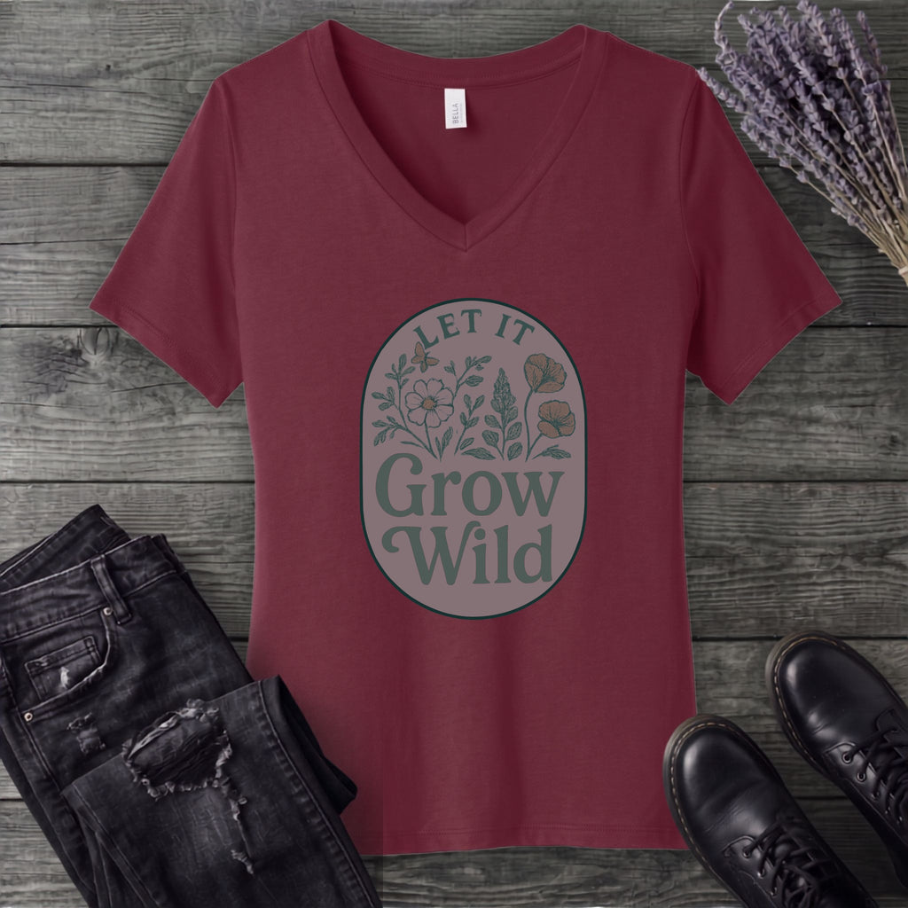 Let It Grow Wild V-Neck T-Shirt