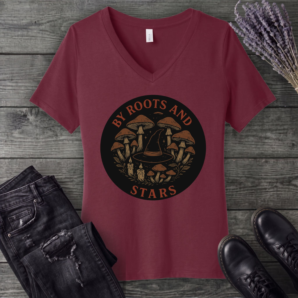 By Roots And Stars V-Neck T-Shirt