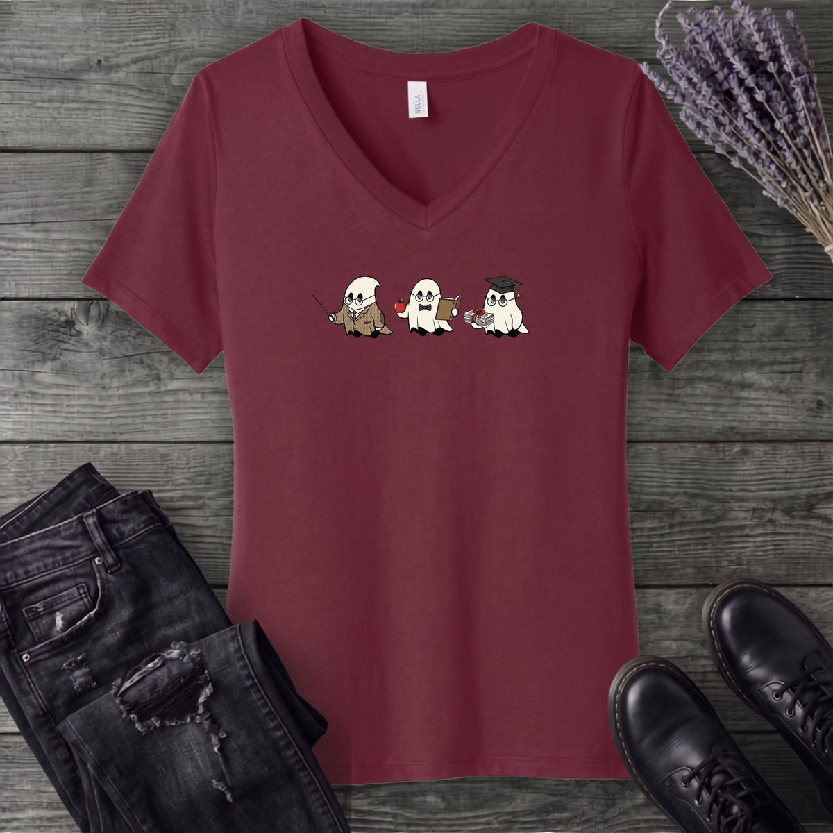 Professor Ghost Trio V-Neck T-Shirt