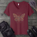 Butterfly Keys V-Neck T-Shirt