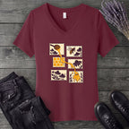 Honey Ghost Stamps V-Neck T-Shirt