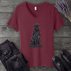 willow witch cat V-Neck T-Shirt