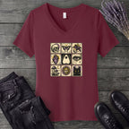 Occult Grid V-Neck T-Shirt