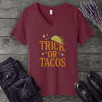 Trick Or Tacos V-Neck T-Shirt