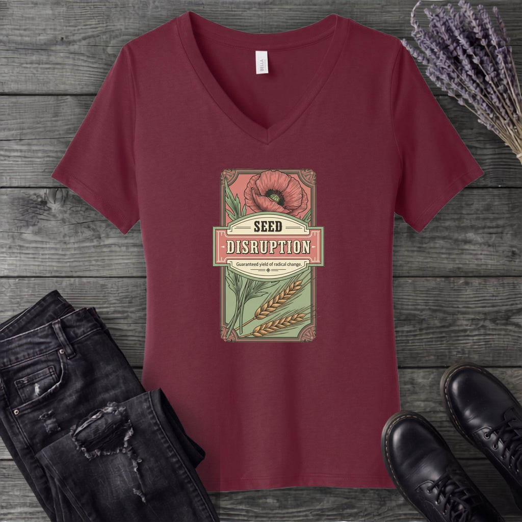 Seed Distruption V-Neck T-Shirt