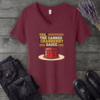 Cranberry Sauce V-Neck T-Shirt