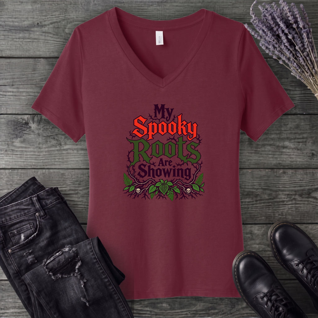 My Spooky Roots Are Showing V-Neck T-Shirt