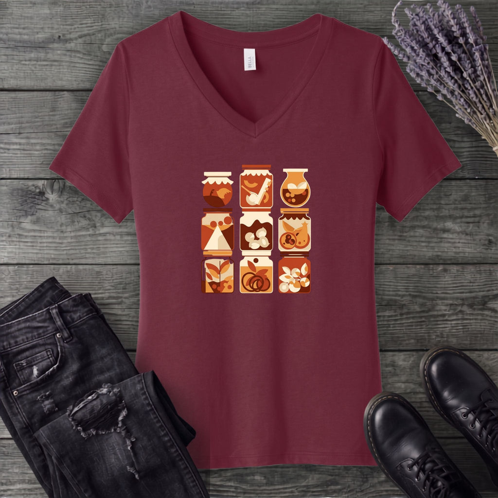 Jar Grid V-Neck T-Shirt