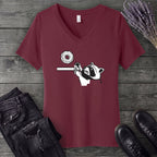 Raccoon Donut V-Neck T-Shirt