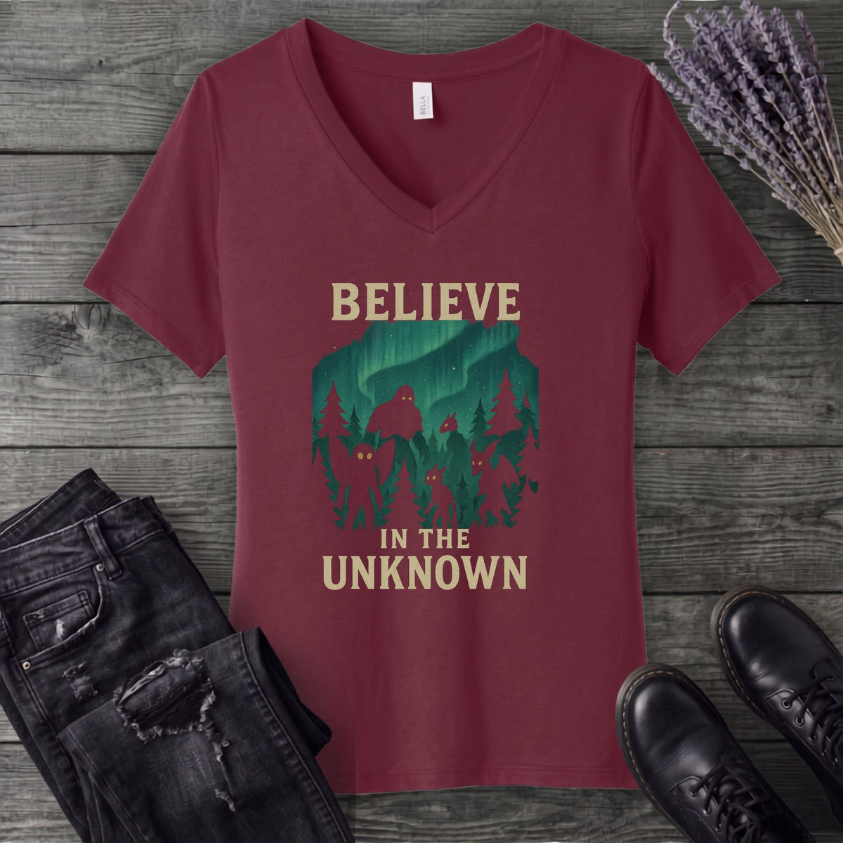 Believe In The Unknown V-Neck T-Shirt