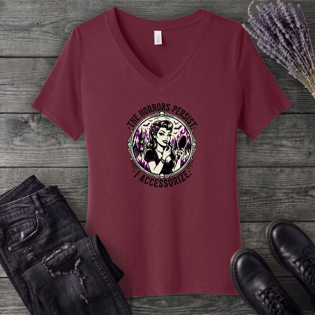 The Horrors Persist V-Neck T-Shirt