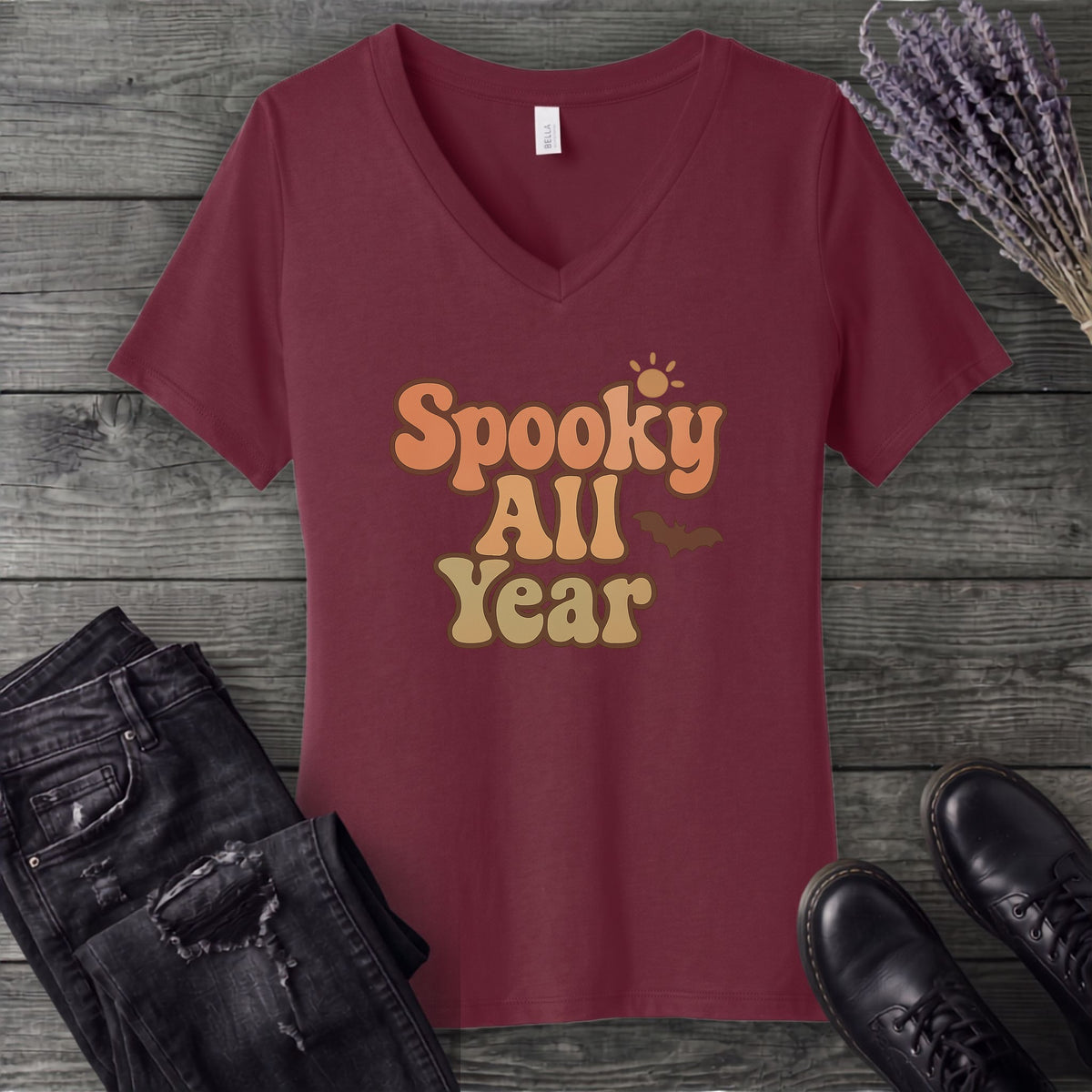 Spooky All Year V-Neck T-Shirt
