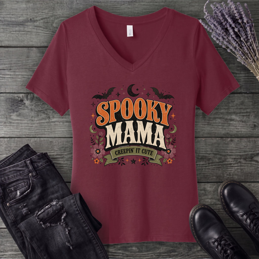 Spooky Mama V-Neck T-Shirt