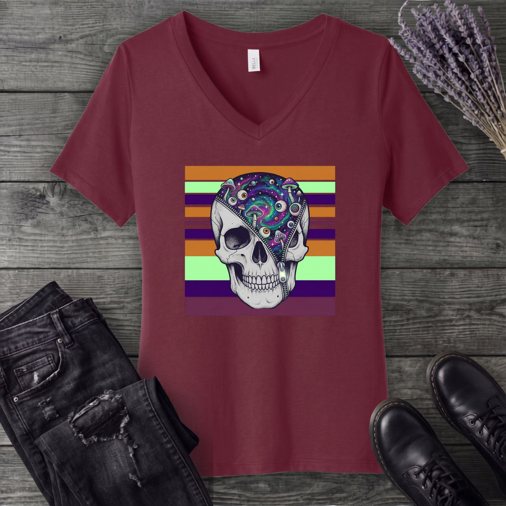 unzip your mind V-Neck T-Shirt