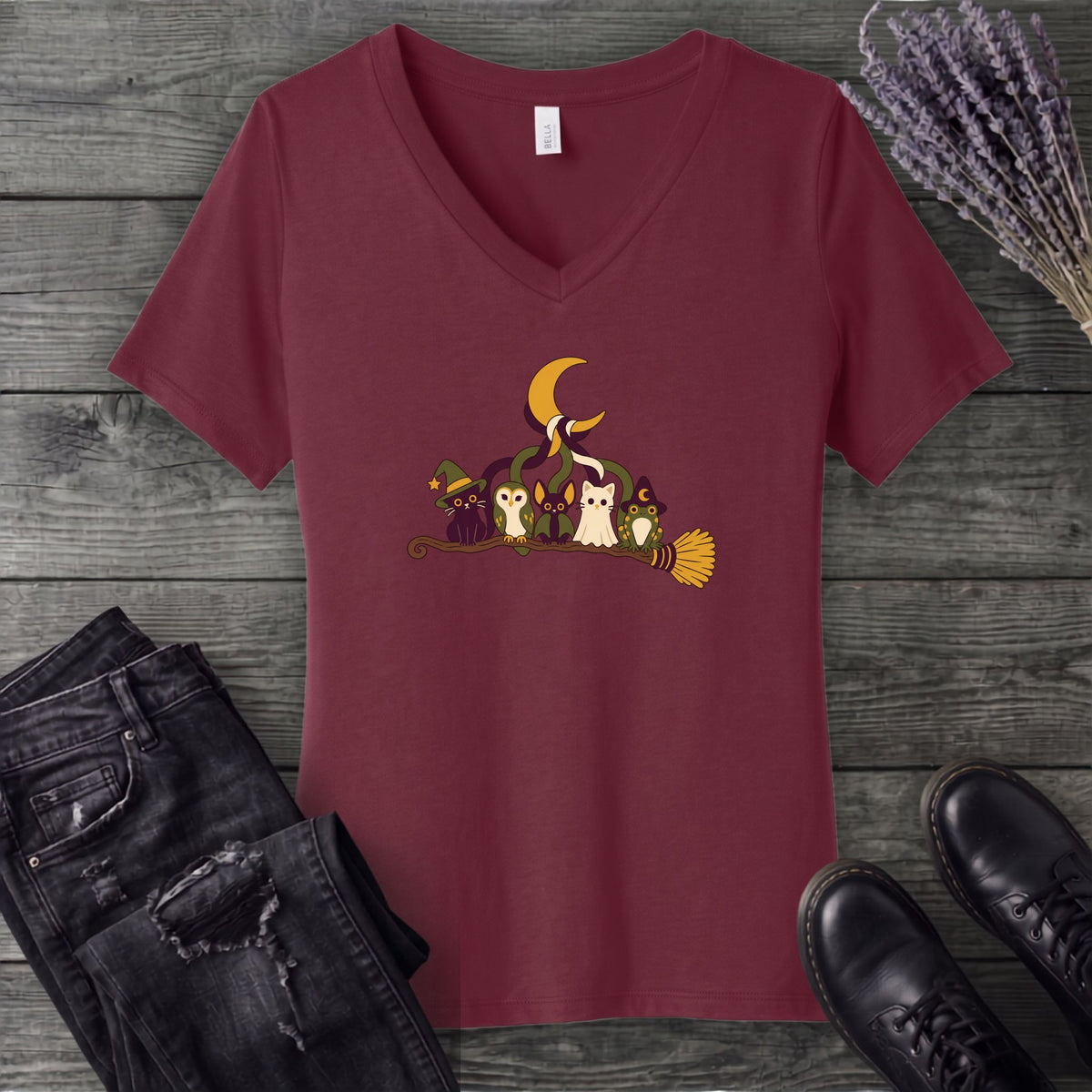 Tether To The Moon V-Neck T-Shirt