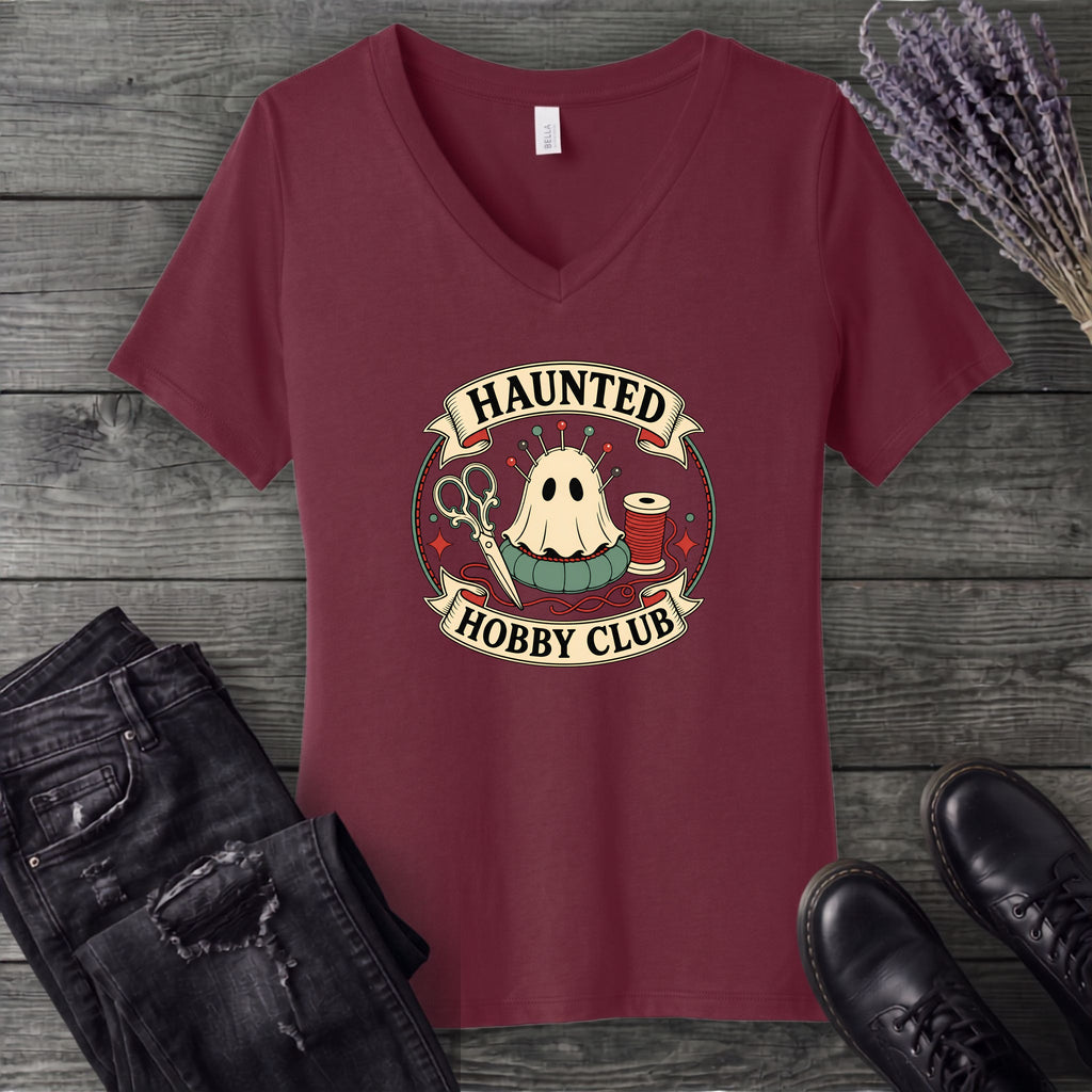 Haunted Hobby Club V-Neck T-Shirt