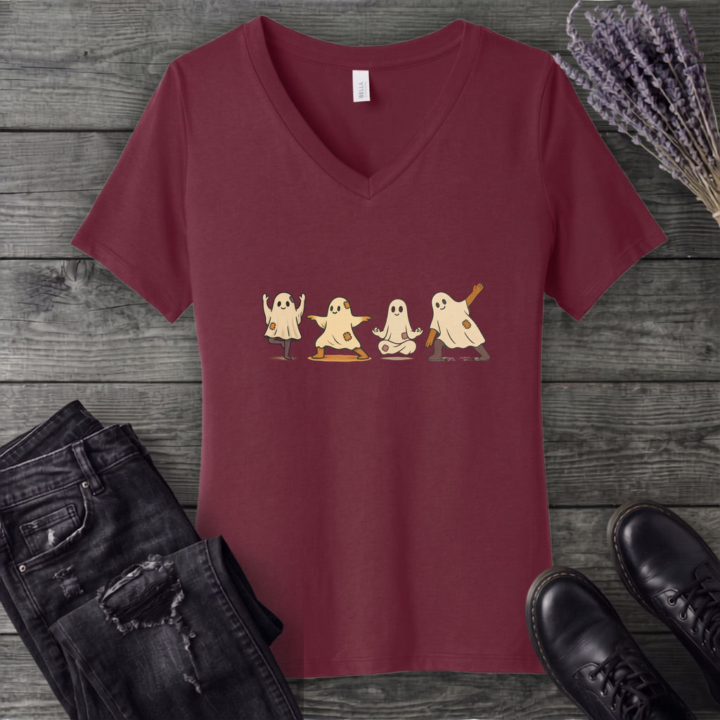 ghost yoga V-Neck T-Shirt