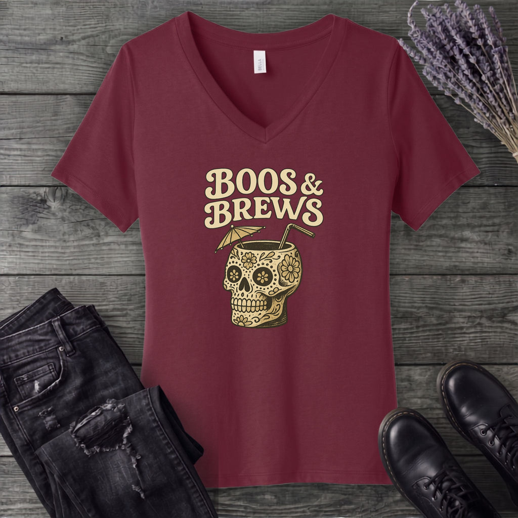 Boos & Brews V-Neck T-Shirt