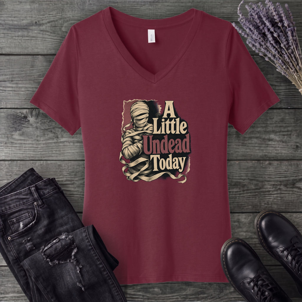 A Little Undead Today V-Neck T-Shirt