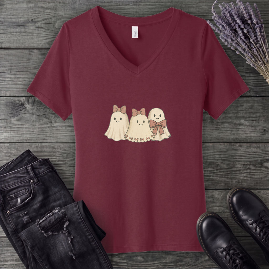coquette ghost trio V-Neck T-Shirt