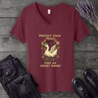 Protect Your Peace Like An Angry Goose V-Neck T-Shirt