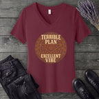 Terrible Plan Excellent Vibe V-Neck T-Shirt