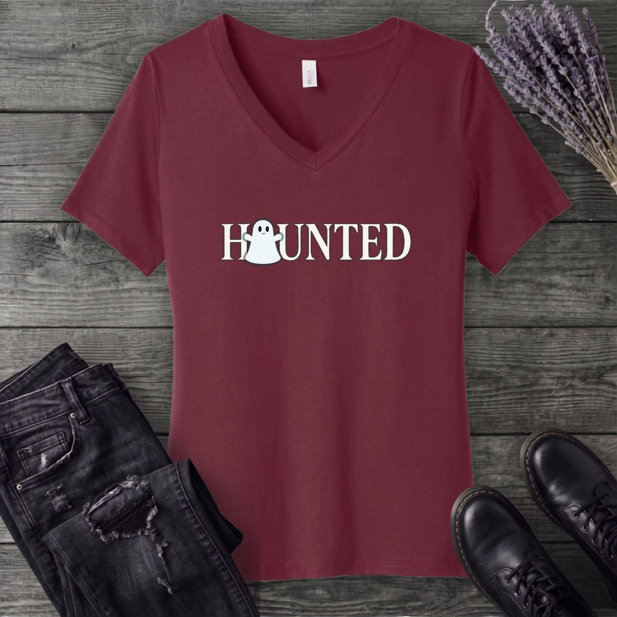 Haunted V-Neck T-Shirt