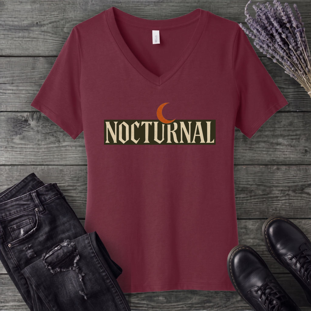Nocturnal Moon V-Neck T-Shirt
