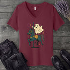 Ghost Carousel Horse V-Neck T-Shirt