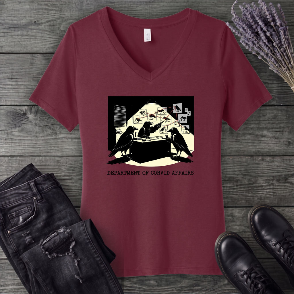 Department of Corvid Affairs V-Neck T-Shirt