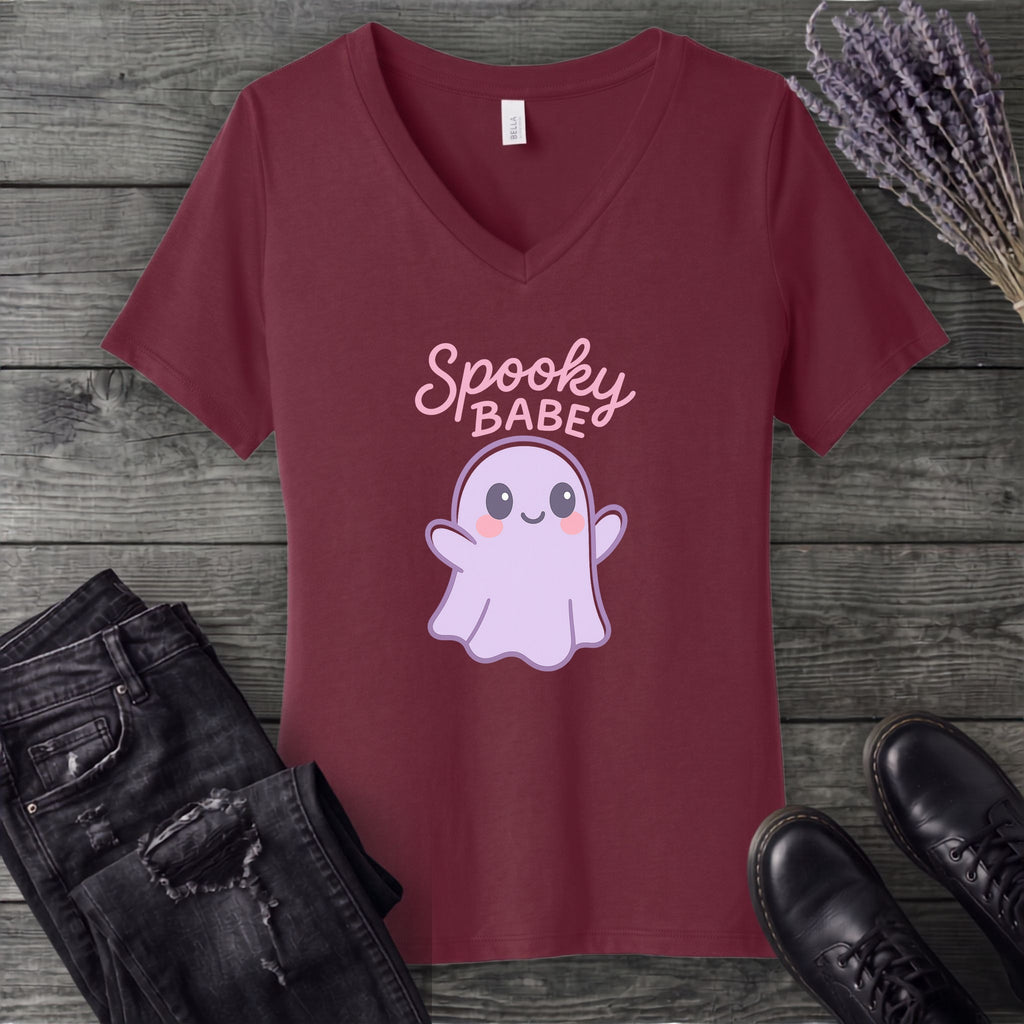 Spooky Babe V-Neck T-Shirt