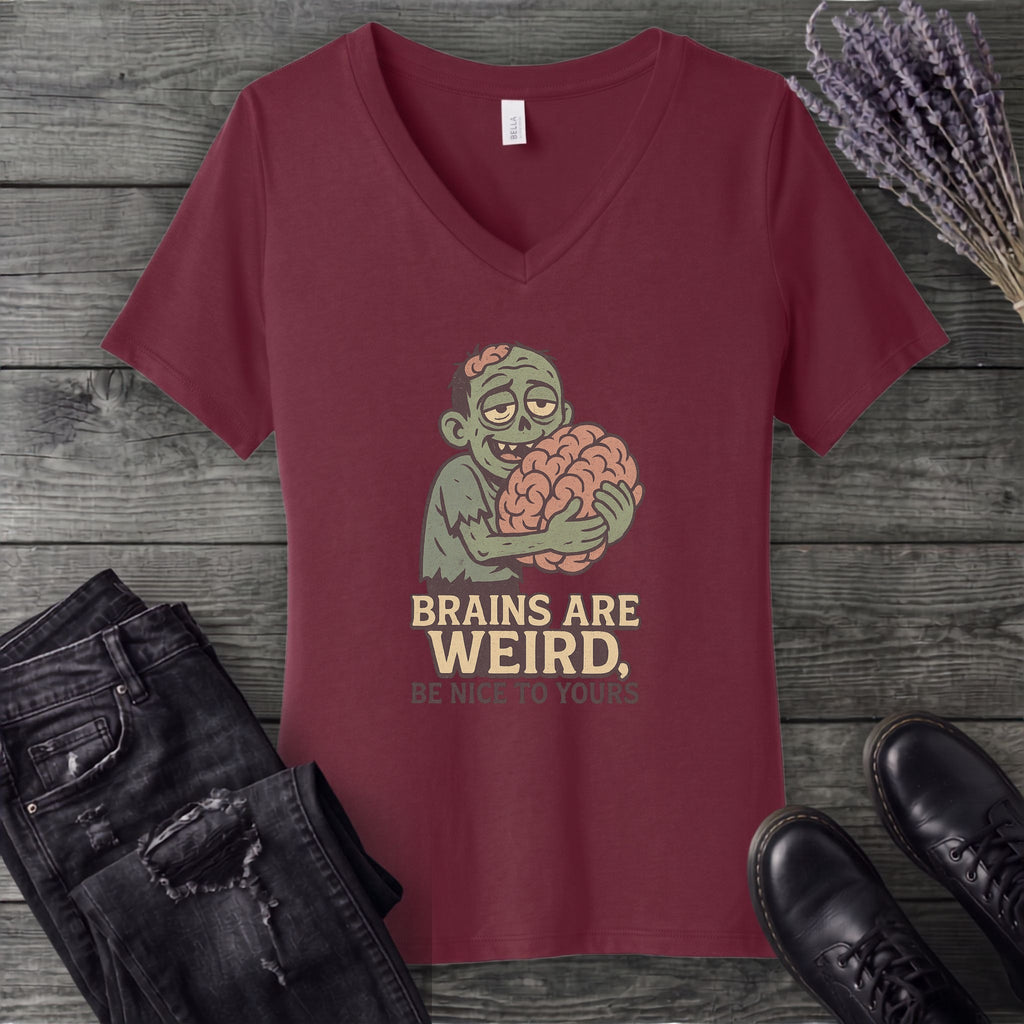 Brains Are Weird V-Neck T-Shirt