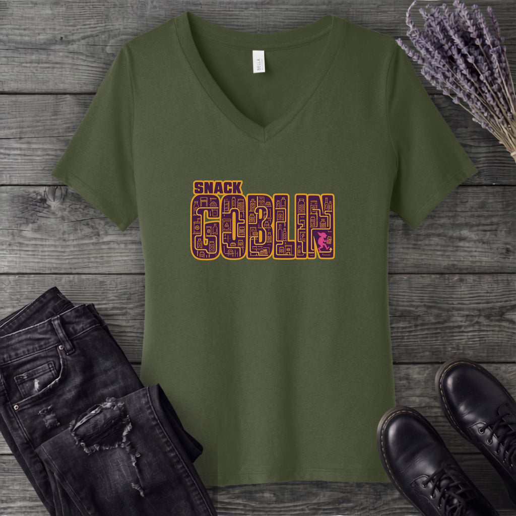 Snack Goblin V-Neck T-Shirt