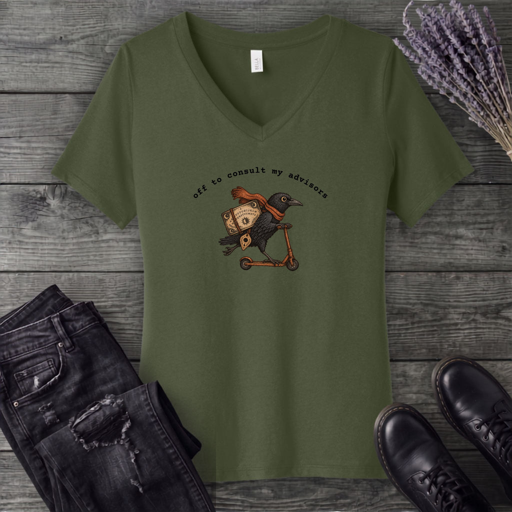 Off To Consult My Advisors V-Neck T-Shirt