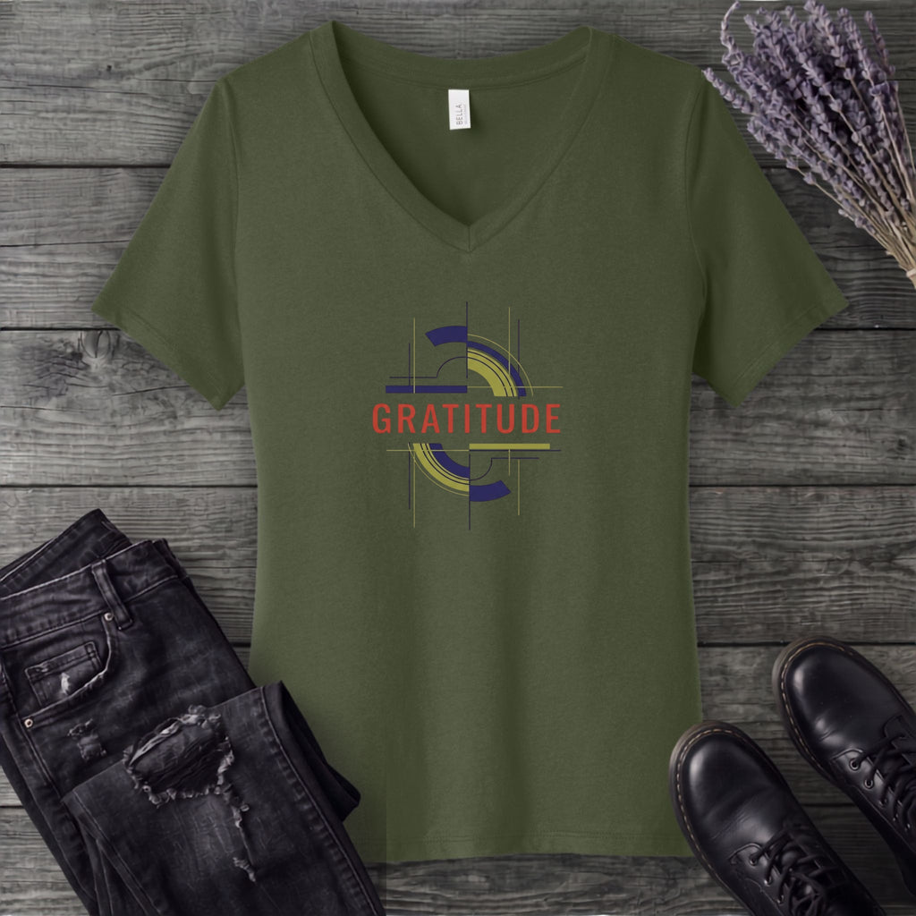 Gratitude V-Neck T-Shirt
