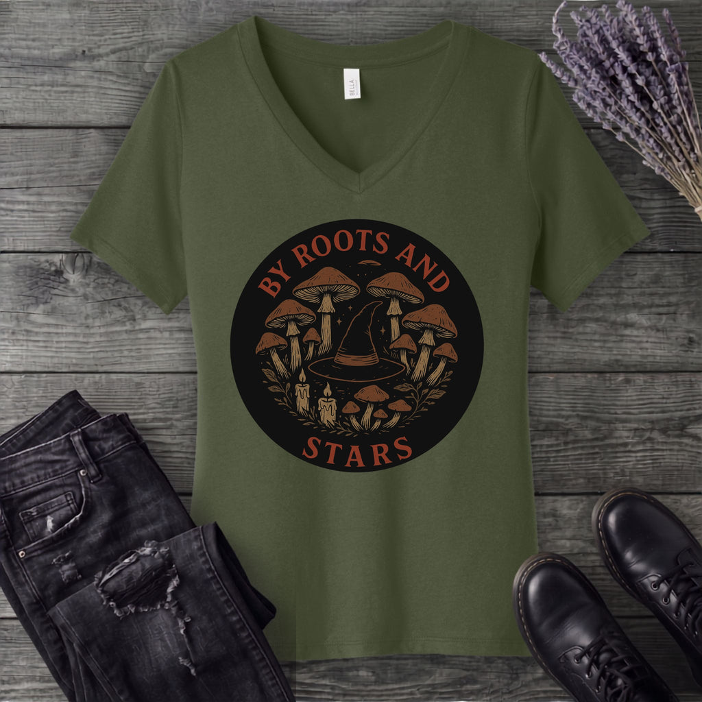 By Roots And Stars V-Neck T-Shirt