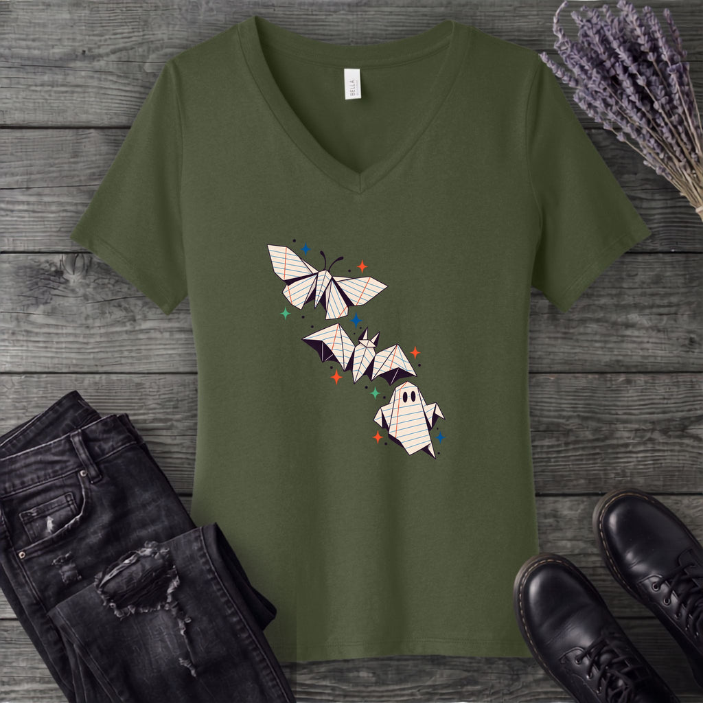 Spooky Notes V-Neck T-Shirt