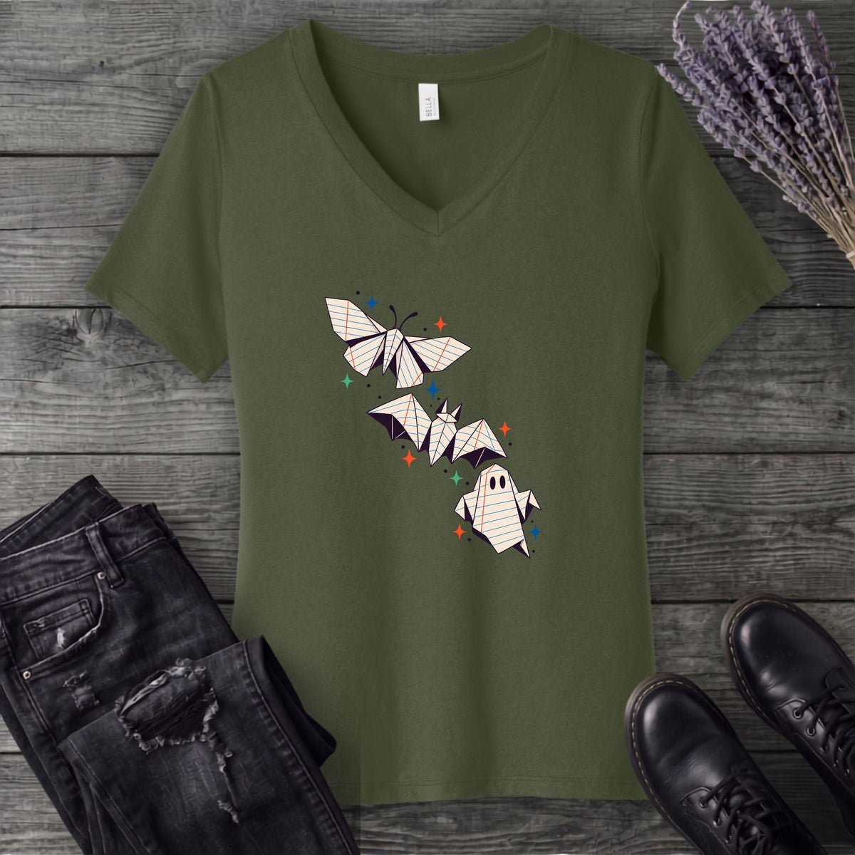 Spooky Notes V-Neck T-Shirt