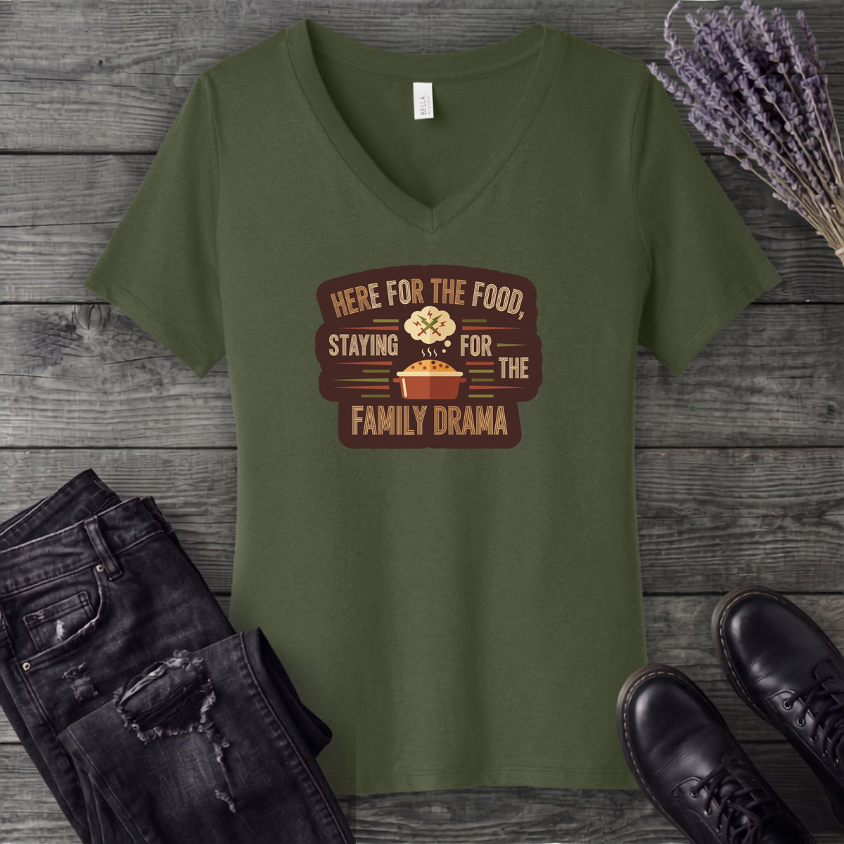 Family Drama V-Neck T-Shirt