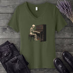 Skeletal Melodies V-Neck T-Shirt