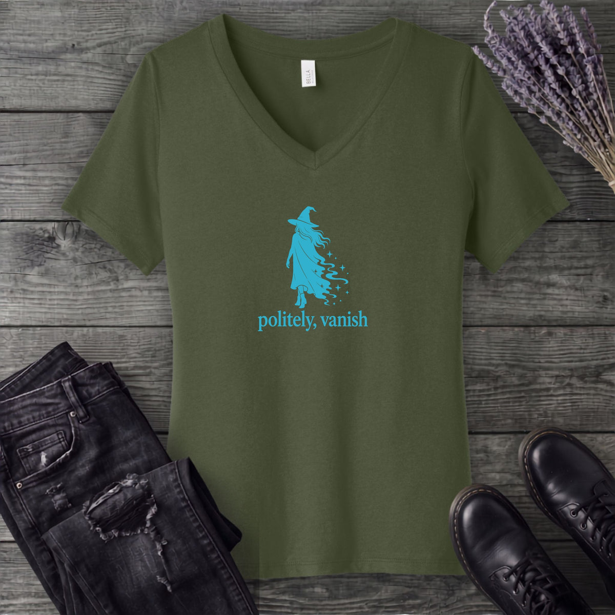 Politely Vanish V-Neck T-Shirt