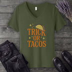 Trick Or Tacos V-Neck T-Shirt