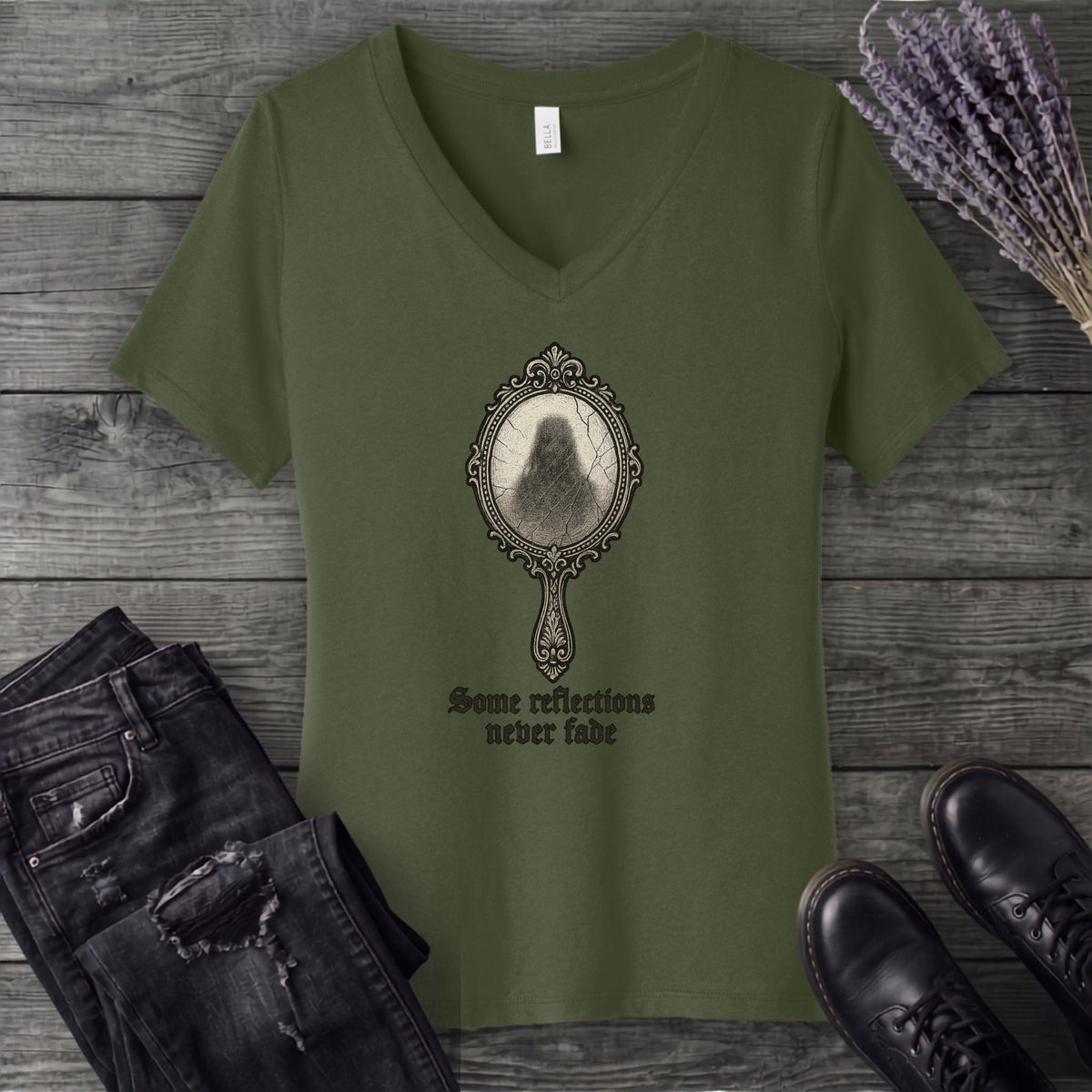Some Reflections Never Fade V-Neck T-Shirt