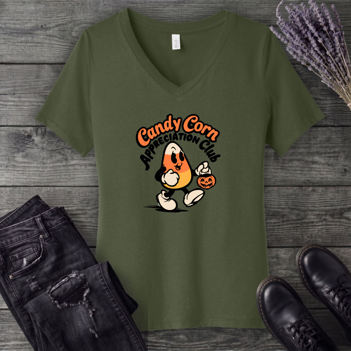 Candy Corn Appreciation Club V-Neck T-Shirt