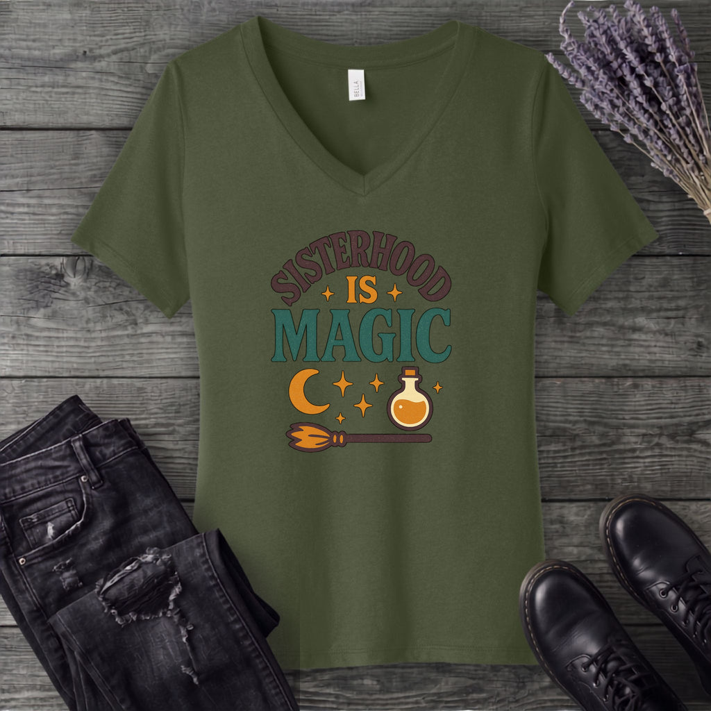 Sisterhood Is Magic V-Neck T-Shirt