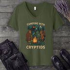 Cryptid Camping V-Neck T-Shirt